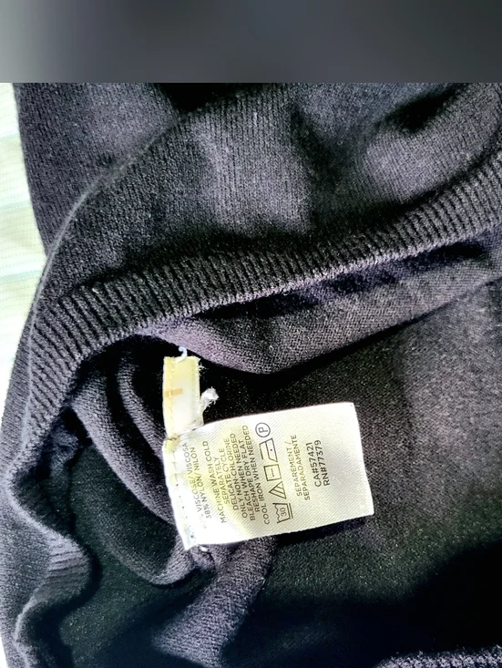 Ann Taylor Womens Black Crewneck Short Sleeve Sweater Top - Picture 5 of 5